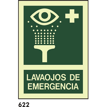 SEÑAL AL. FOTO A4 CAST R-622 - LAVAOJOS EMERGENCIA                         
