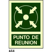 SEÑAL AL. NORM 42X42 R-654 - PUNTO REUNION                                 