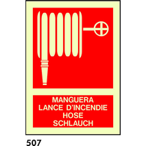 SEÑAL PVC NORM. A3 R-507 - MANGUERA (IDIOMAS)                              