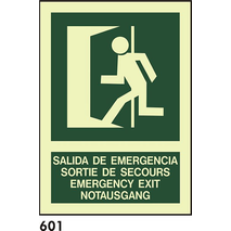 SEÑAL AL. FOTO A3 R-601 - SALIDA DE EMERGENCIA IDI                         