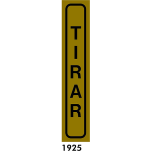 SEÑAL AL. DORADO 20X4 CAST R-1925 - TIRAR                                  
