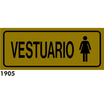 SEÑAL AL. DORADO 21X8.5 R-1905 - VESTUARIO SEÑORAS                         