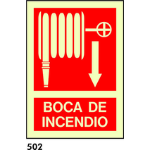 SEÑAL PVC FOTO A3 CAST R-502 - BOCA DE INCENDIO                            