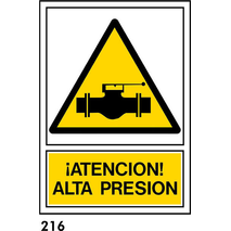 SEÑAL PVC NORM. A3 CAT. R-216 - ALTA PRESIO                                