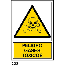 SEÑAL PVC NORM. A3 CAT. R-222 - GASOS TOXICS                               