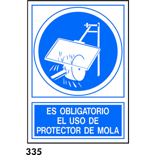 SEÑAL PVC NORM. A4 CAT R-335 - UTILITZAR PROTECTOR                         