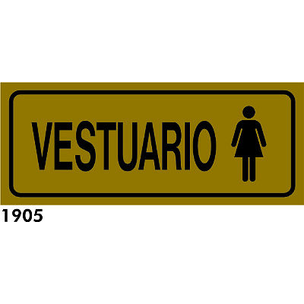 SEÑAL PVC  210X85 CAST R-1905 - VESTUARIO MUJER                            
