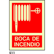 SEÑAL AL. NORM A3 R-511/C512 .BOCA DE INCENDIO.                            