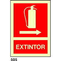 SEÑAL PVC FOTO 21X10.5 S/TEXTO R-505 - EXTINTOR                            