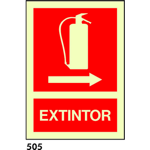 PEGATINA 15X9 R-505 - .EXTINTOR.                                           