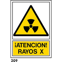 PEGATINA 21X15 R-209 - RAYOS X                                             