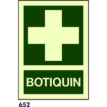 PEGATINA 12X8.5 CAST R-652 .BOTIQUIN.                                      