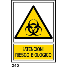 PEGATINA 21X15 CAST R-240 - RIESGO BIOLOGICO                               