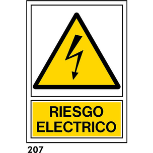 PEGATINA A4 - RIESGO ELECTRICO                                             